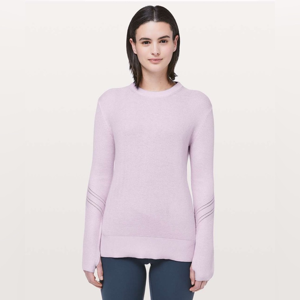 Lululemon Time To Restore Sweater Sheer Lilac Size Medium Cashlu